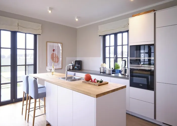 Reetland Am - Luxusplus Reetdachvilla Mit 4 Schlafzimmern Und Kamin G09 درانسكي