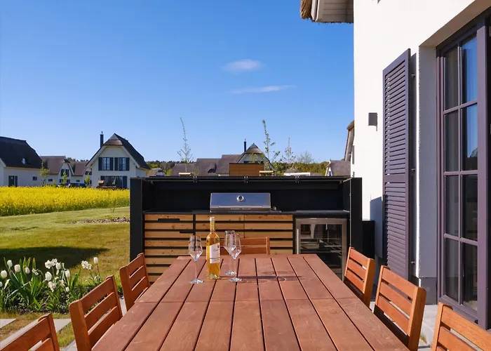 بيت للعطل Reetland Am - Luxusplus Reetdachvilla Mit 4 Schlafzimmern Und Kamin G09 *
